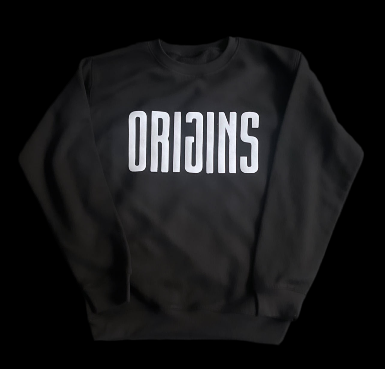 Origins black crew neck 400gsm