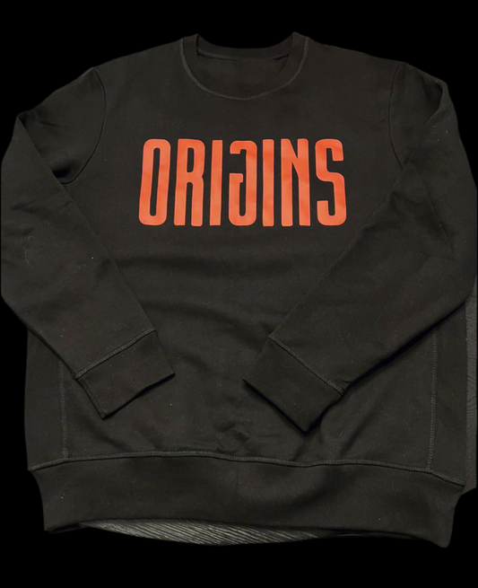 Black Crewneck “Red Origins”